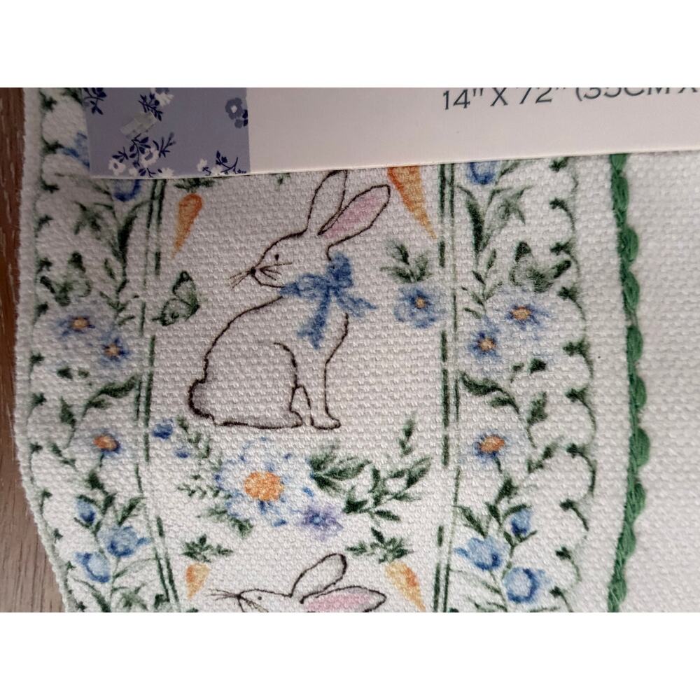 Shabby Chic NEW Reversible Table Runner 14"X72" Cottage Core - Picture 4 of 7